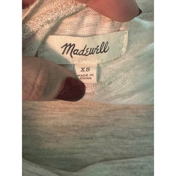 Madewell Antique Cream Linen Short Sleeves Tee size XS - Picture 3 of 12